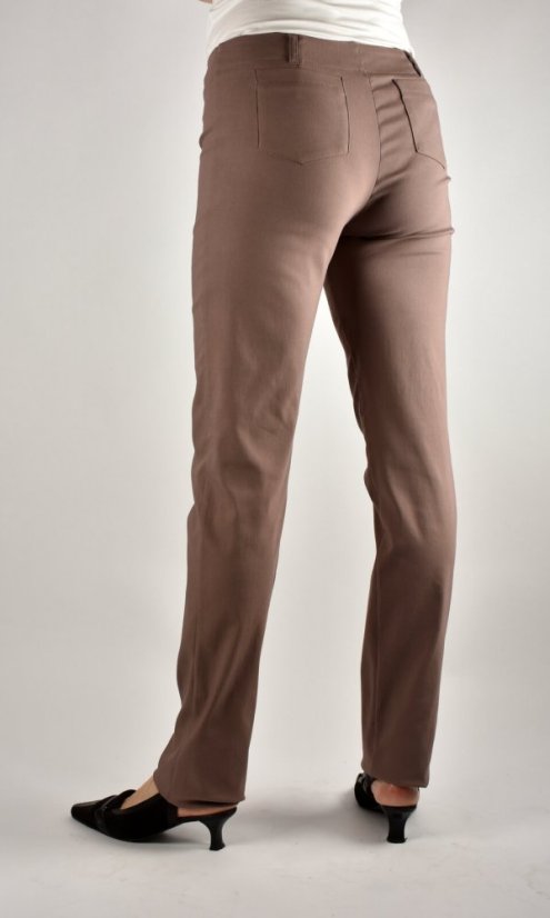 Prodloužené kalhoty dámské UOMO - světle hnědé