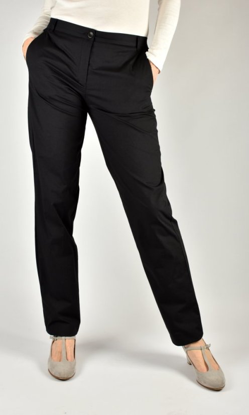 HÁTA dámské plátěné kalhoty s gumou D112537 - černé L36