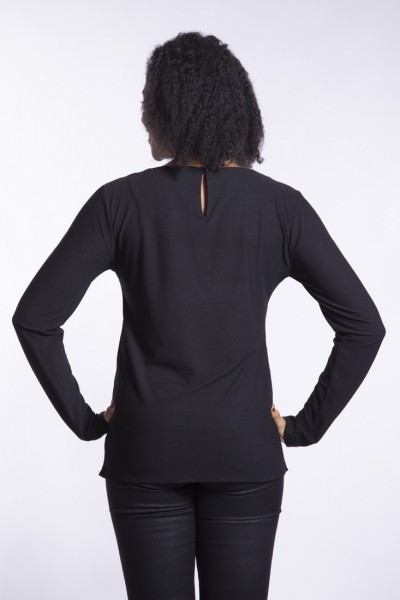 Blůza s kapsou na zip ILT10756BLC