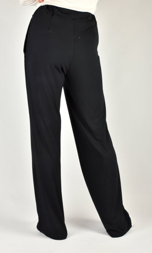 BERENIKA II volné široké kalhoty - černé, bez rozparku L36 - Velikost: EU44