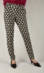 TWIGY kalhoty s geometrickým vzorem L34