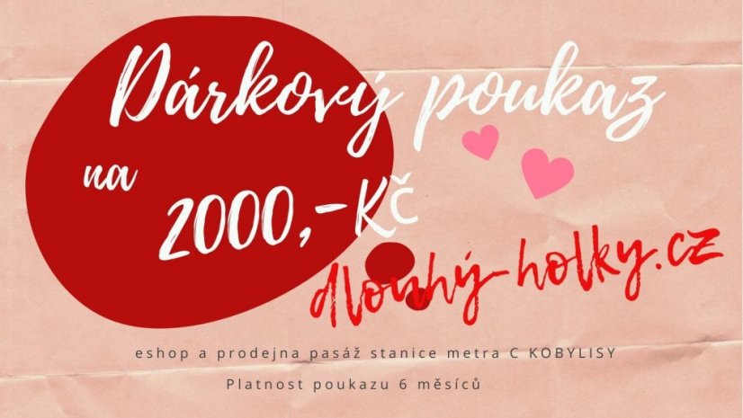 Dárkový poukaz 2000,- Kč  Elektronický