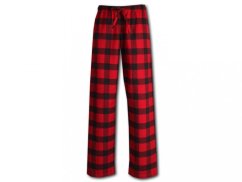 LUISA 179 dámské pyžamové/domácí kalhoty flanelové - červená kostka L36