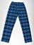 LUDVA B196 pánské pyžamové/domácí kalhoty flanelové - modrozelená kostka L36 - Velikost: M