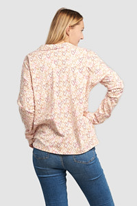 Košilové triko se srdíčky EMÍLIE - Velikost EU: 46