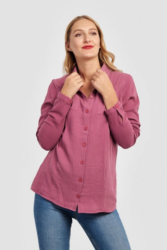 Vínová košile ALENA - Velikost: EU46