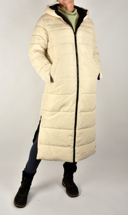 Oboustranný zimní kabát PICOLIEN Soft Sand - Velikost: EU50