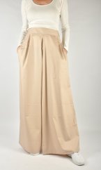 Široké letní kalhoty KELLY L34 - plátěné béžové