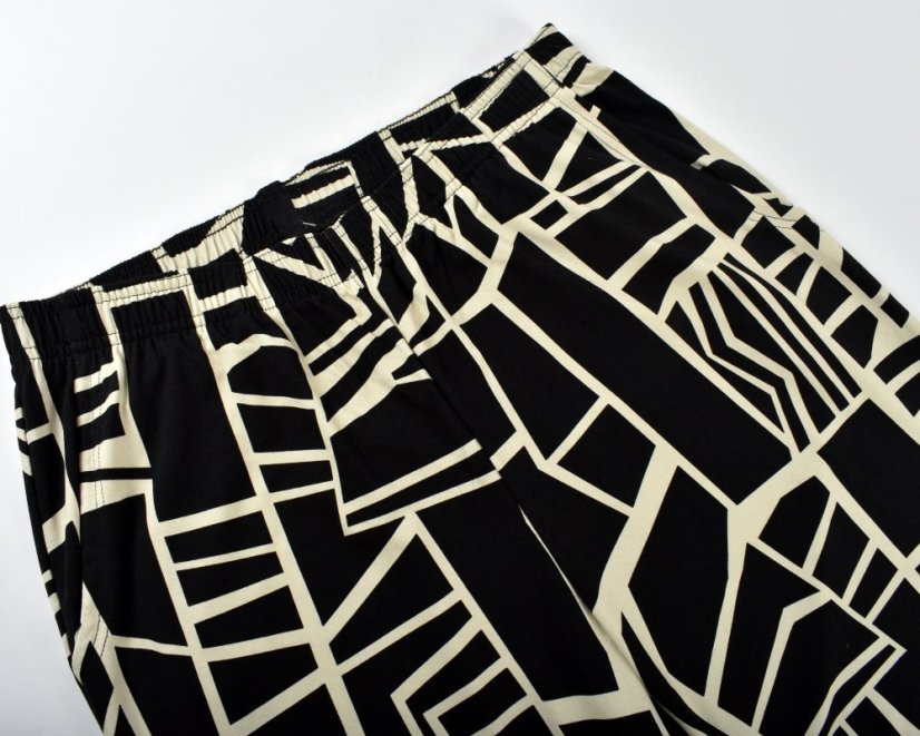 Letní kalhoty MANDY s geometrickým vzorem L34 - Velikost: S