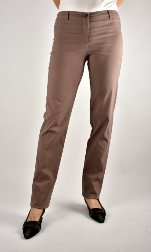 Prodloužené kalhoty dámské UOMO - světle hnědé