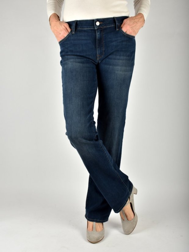 BELLA  Mid -Rise Dark Indigo Str L36 - Velikost: W31