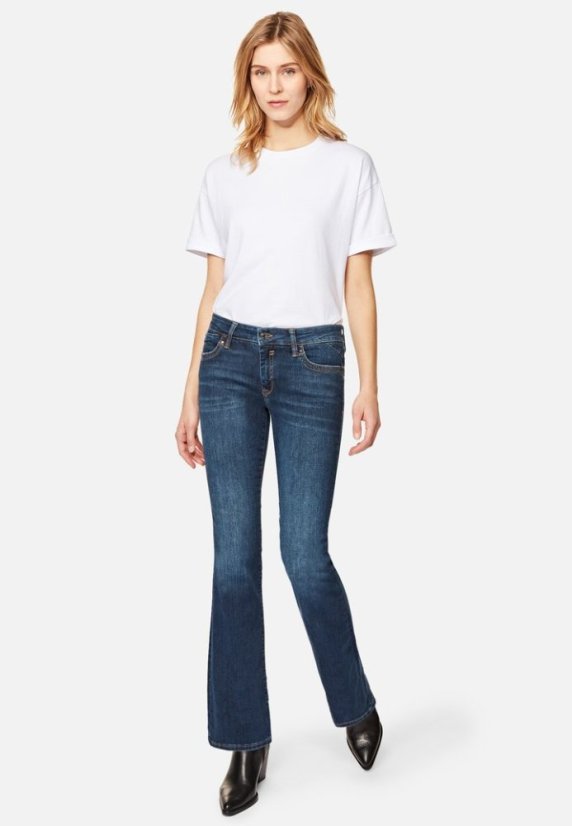 BELLA  Mid -Rise Dark Indigo Str L36 - Velikost: W31