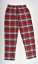 LUISA 197 dámské pyžamové/domácí kalhoty flanelové - červenooranžová kostka, délka L36