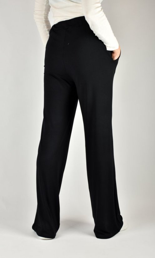 BERENIKA II volné široké kalhoty - černé, bez rozparku L36 - Velikost: EU44