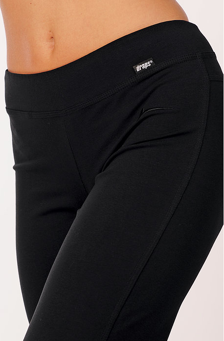 Dámské prodloužené legíny/kalhoty DONA - černé L34 - Velikost: M