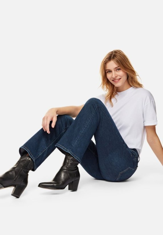 BELLA  Mid -Rise Dark Indigo Str L36 - Velikost: W31