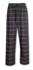 LUDVA 1860 pánské pyžamové/domácí kalhoty flanelové - tmavě šedá kostka L38