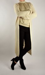 Dlouhý pletený cardigan TOSCA - smetanový