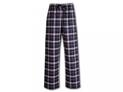 LUISA 380 dámské pyžamové/domácí kalhoty flanelové - modrá kostka L36