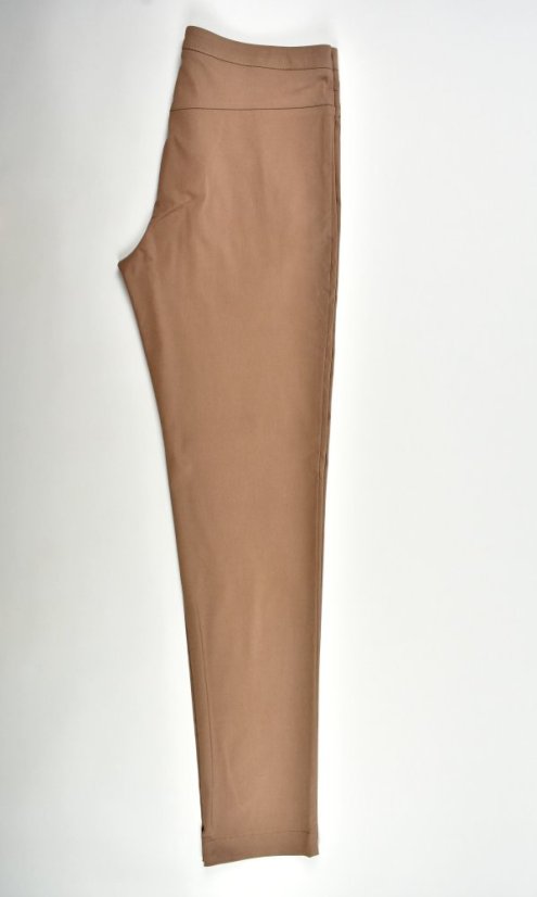 Dámské kalhoty UOMO  19750 slim fit - světle béžové L36 - Velikost: EU42