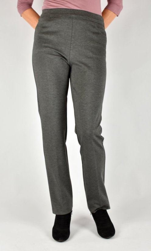 Jeggings GERDA - šedý úplet L36 - Velikost: EU38