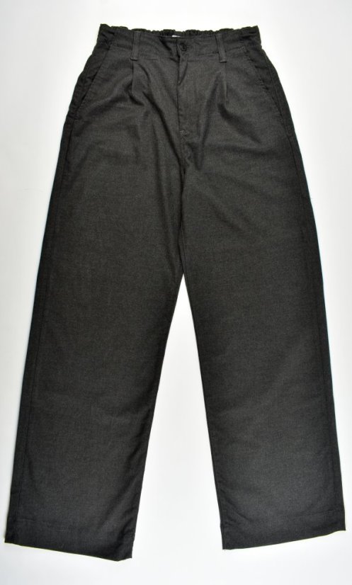 PERA Dark Grey Checked dámské prodloužené kalhoty se širokými nohavicemi L36 - Velikost: W34