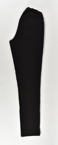 Dámské prodloužené kalhoty DITA s kapsami - černé, hladké, teplejší