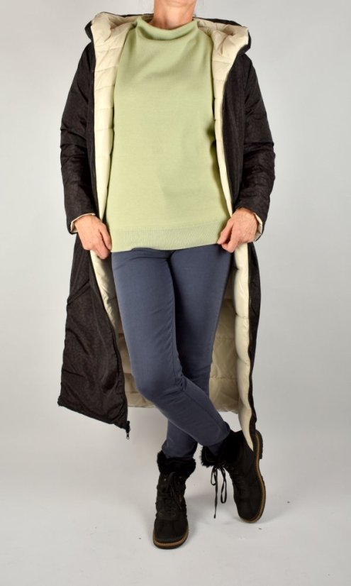 Oboustranný zimní kabát PICOLIEN Soft Sand - Velikost: EU50