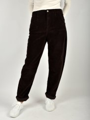 LAURA Chocolate Cord Baggy L35 manšestrové - tmavě hnědé