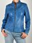 BECCA  kožená bunda na zip - blue Antique - Velikost: M