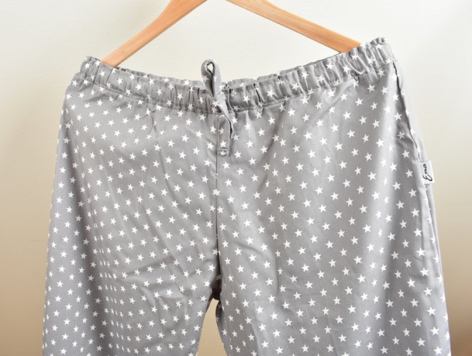 Pyžamové kalhoty s hvězdičkami 20DH11009 kroková délka 80 cm - Velikost EU: 44