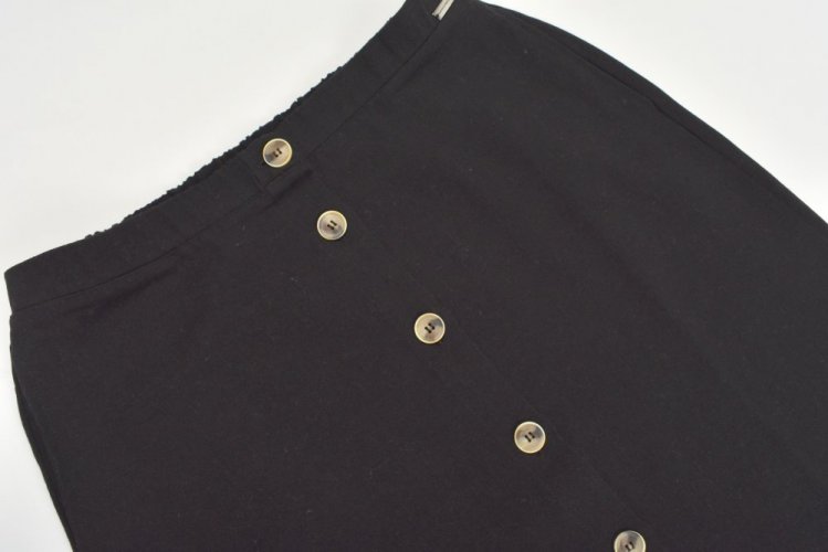 Letní propínací sukně HILA s kapsami - černá
