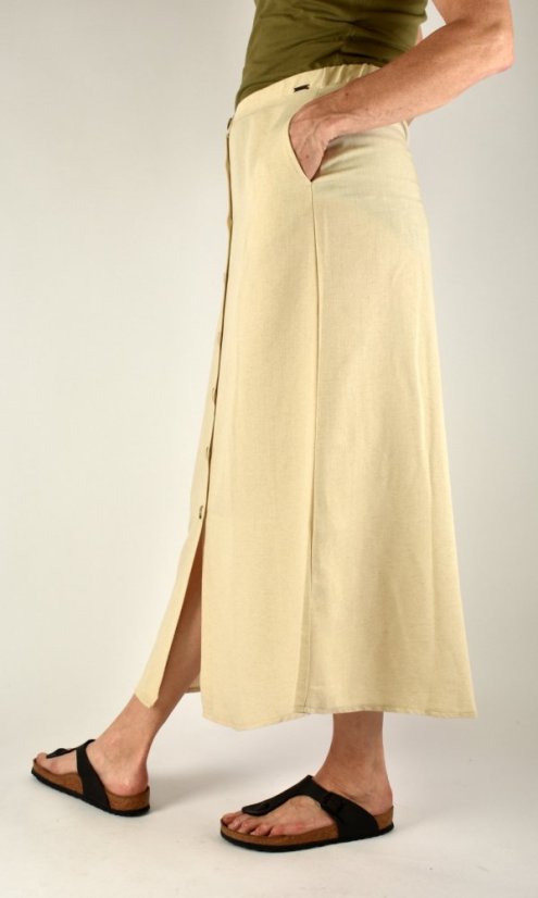 Letní propínací sukně HILA s kapsami - béžová - Velikost: EU46