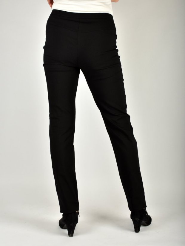 Dámské kalhoty UOMO  19750 slim fit - černé L34 - Velikost: EU44