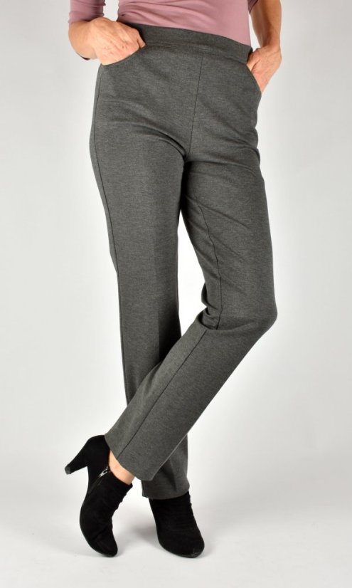 Jeggings GERDA - šedý úplet L36 - Velikost: EU38