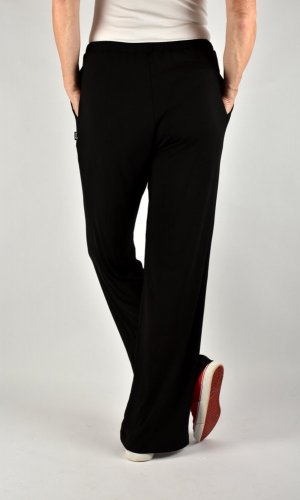 BERENIKA volné široké kalhoty - černé - Velikost: EU40