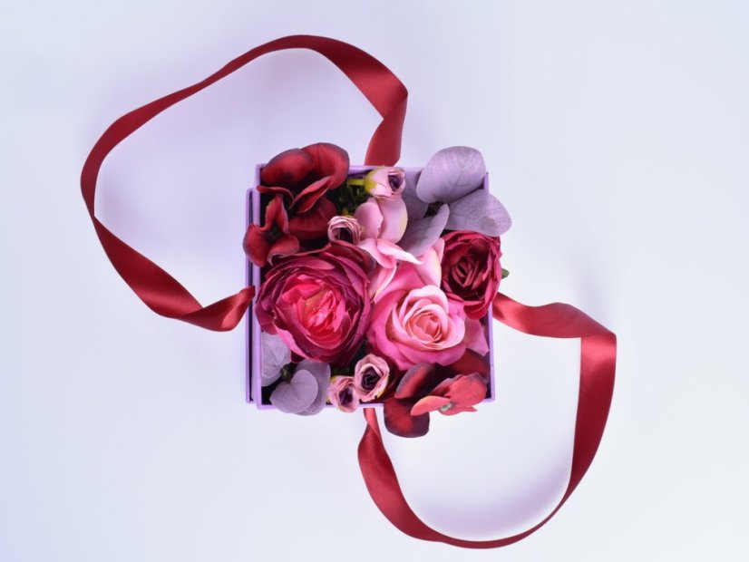 Květinová krabička "Purpurová touha"