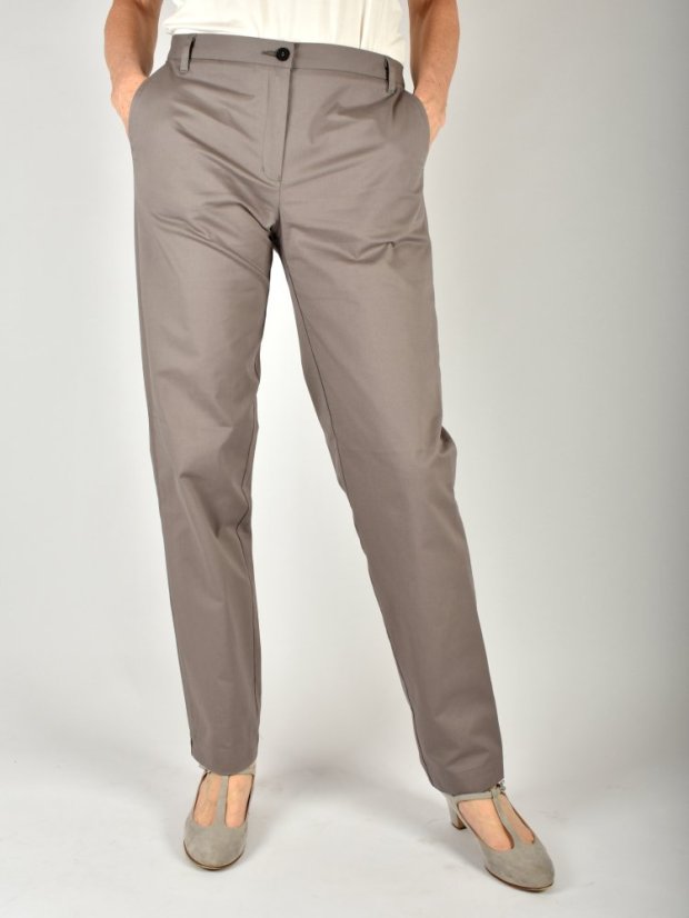 HÁTA dámské plátěné kalhoty s gumou D112537 - šedé L36 - Velikost: EU42