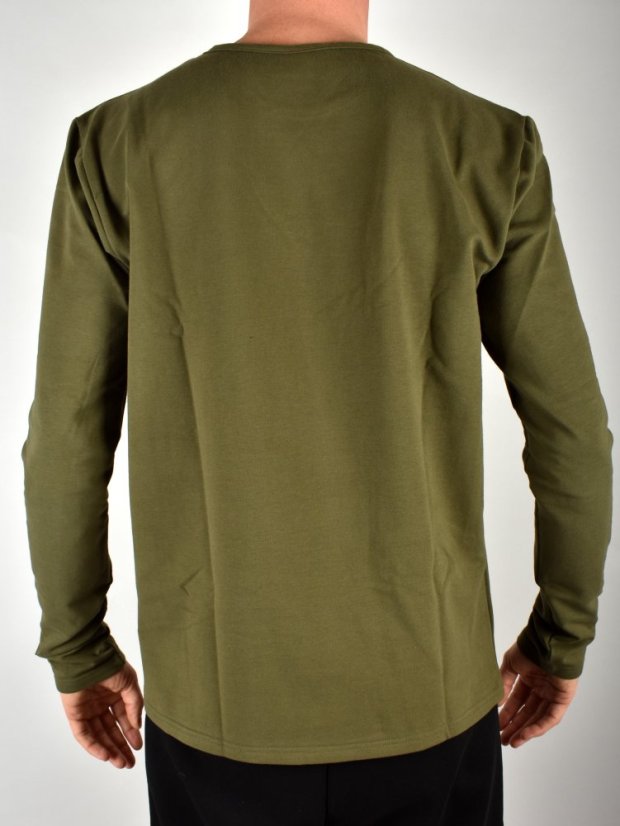 Pyžamové nebo domácí triko s dlouhým rukávem KAMIL - khaki