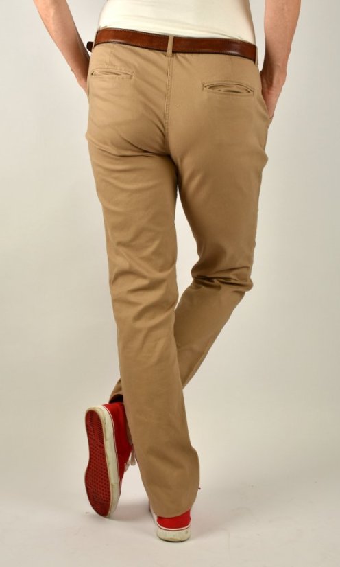 Dámské Chino kalhoty HOUSTON Slim Fit L36 - béžové - Velikost: EU46