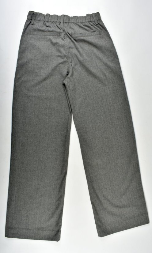 PERA Grey Smart Sporty - dámské prodloužené kalhoty se širokými nohavicemi L34 - Velikost: W34