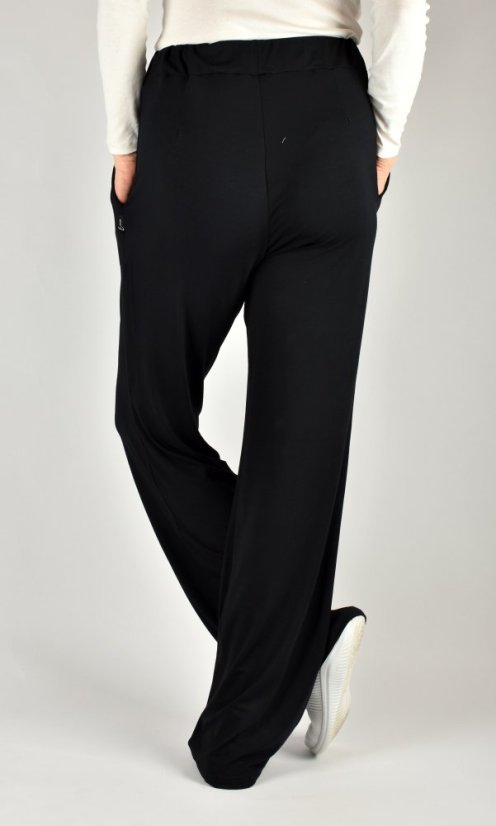 BERENIKA II volné široké kalhoty - černé, bez rozparku L36 - Velikost: EU44