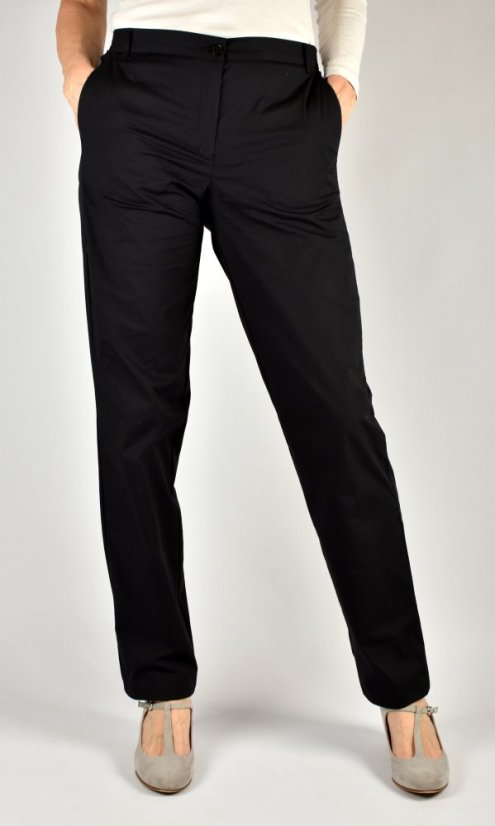 HÁTA dámské plátěné kalhoty s gumou D112537 - černé L36