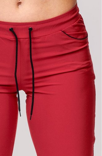 Sportovní kalhoty DÁŠA se šňůrkou - červené L36