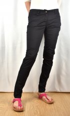 Lehké plátěné kalhoty D112261CEL34 - BLACK