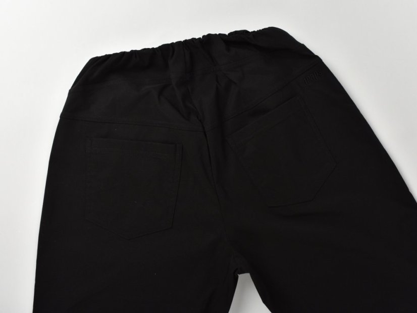 Dámské prodloužené kalhoty DITA s kapsami - černé, hladké, teplejší