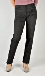 Dámské kalhoty UOMO 19733 s rovnými nohavicemi - tmavě šedé L36