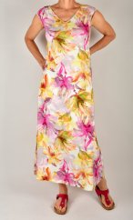 Dámské letní šaty šaty bez rukávů DENNY - pastelové květy