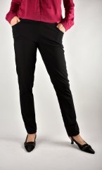 Dámské prodloužené kalhoty DITA s kapsami - černé, hladké, teplejší