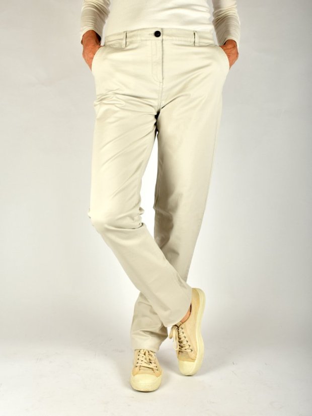 Dámské Chinos kalhoty LIBERTY Slim Fit L36 - světle béžové